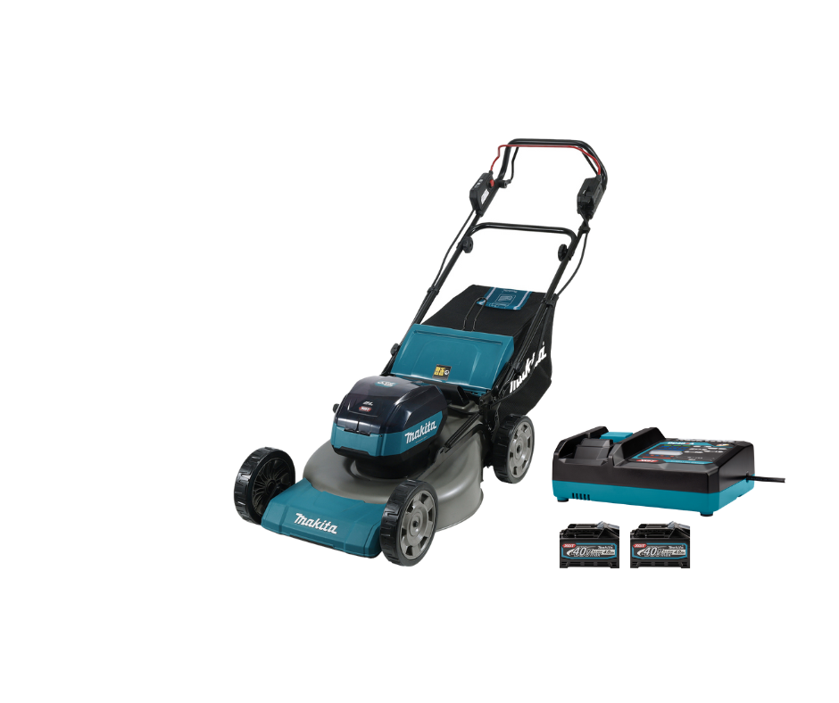 Makita LM002GZ – XGT 40 V Max Grasmaaier 53cm- inclusief snellader en 4 Ah accu’s (2 stuks)