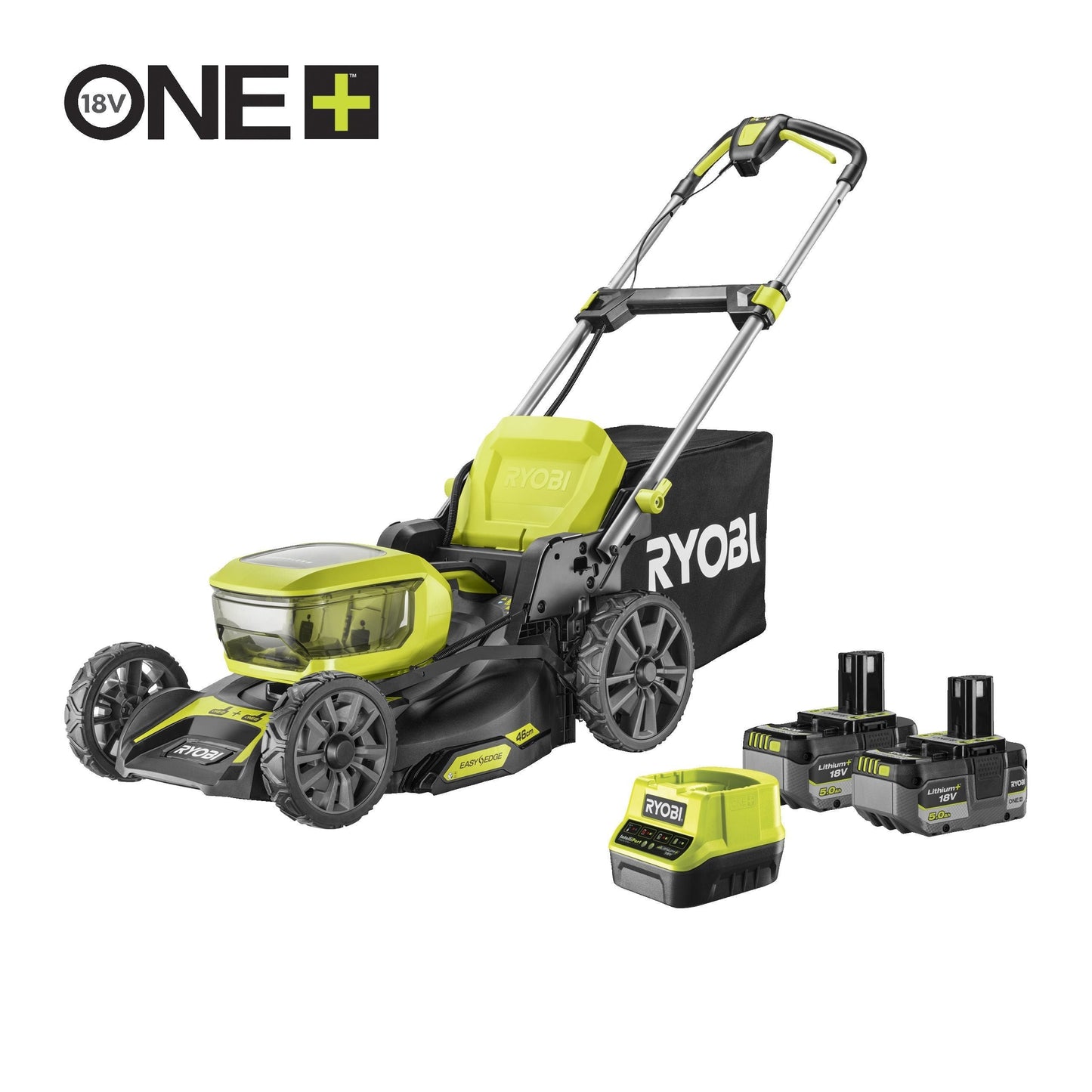 ONE+ 18V Brushless Accu 46cm Grasmaaier (incl. 2x5.0Ah accu)
