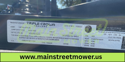 Triple Crown 5X10 Single Axle Utility Trailer | Black  | U5X10G