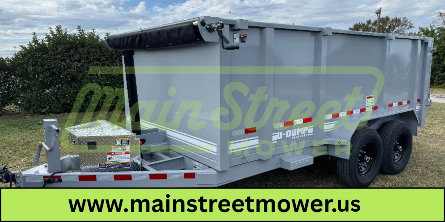 U-DUMP Low Profile Dump Trailer | 83"X14'X48" | Telescopic | 831414T-48-LP
