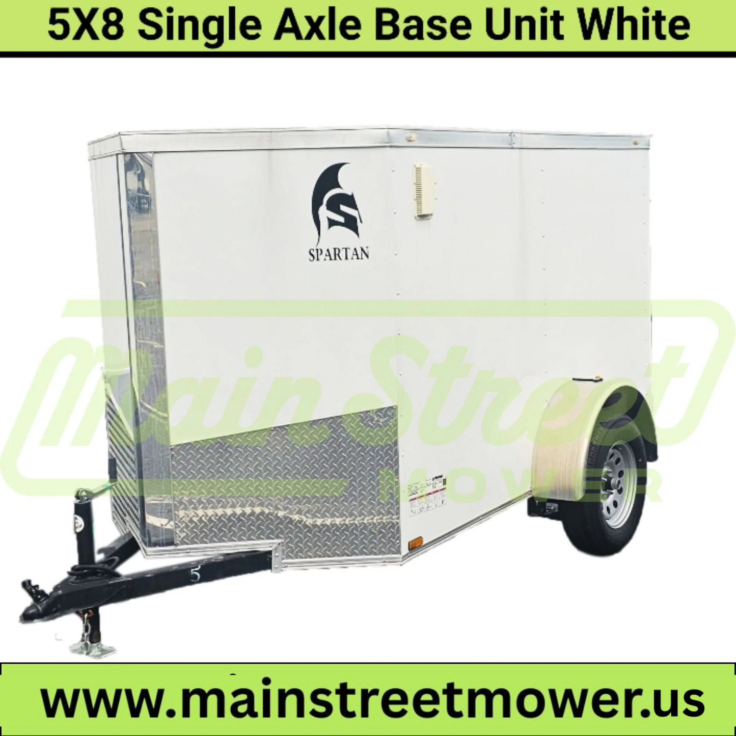 Spartan 5X8 Single Axle Cargo Trailer | White | SP5X8SA